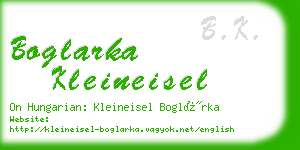 boglarka kleineisel business card